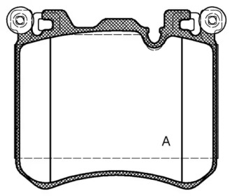 OPEN PARTS bpa141300 -  Комплект тормозных колодок, дисковый тормоз